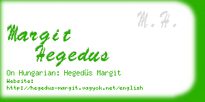 margit hegedus business card